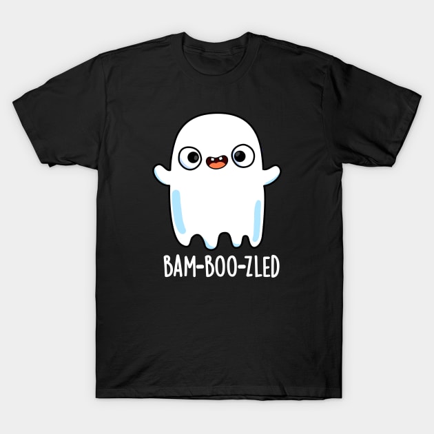 Bam-boo-zled Cute Halloween Confused Ghost Pun T-Shirt by punnybone